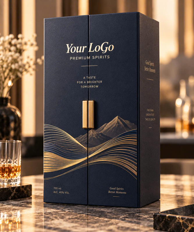Glass liquor bottle