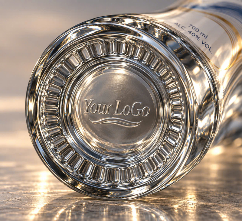 Glass liquor bottle