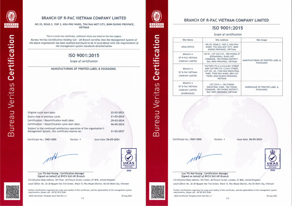 ISO 9001:2015 Certification