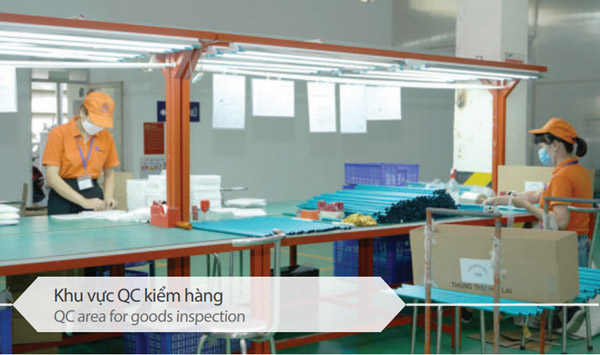 QC area for goods inspection