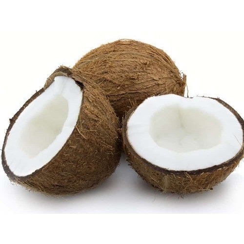 Semi husked coconuts
