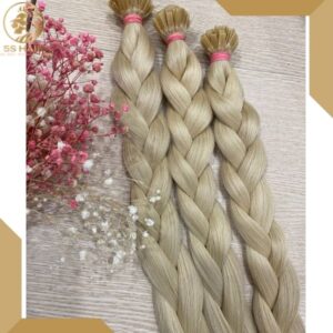 Light blonde hair extensions