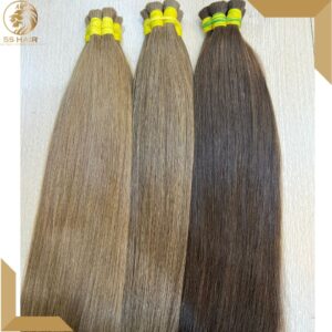 Colored hair extensions