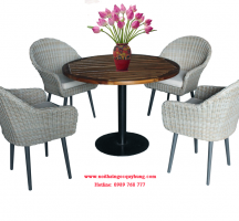 Rattan cafe tables and chairs