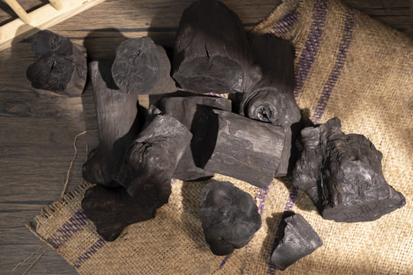 Coffee wood charcoal
