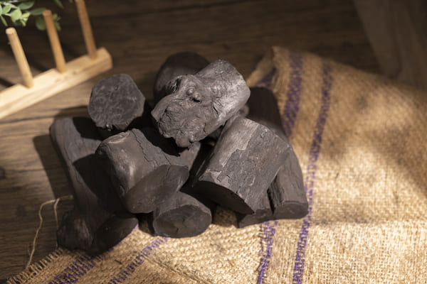 Coffee wood charcoal