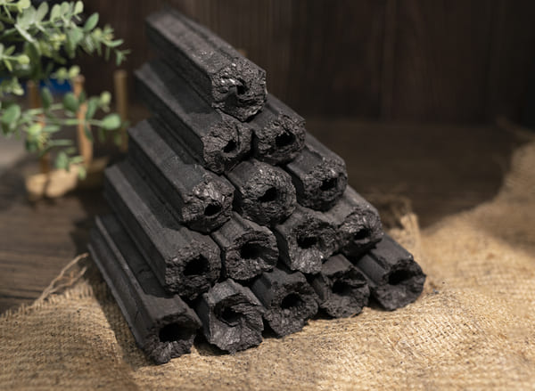 Sawdust charcoal briquettes