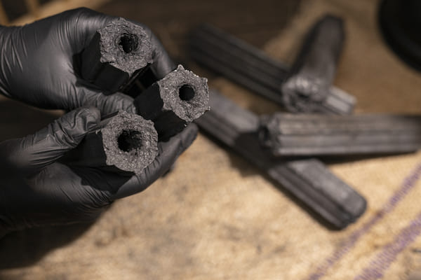 Sawdust charcoal briquettes