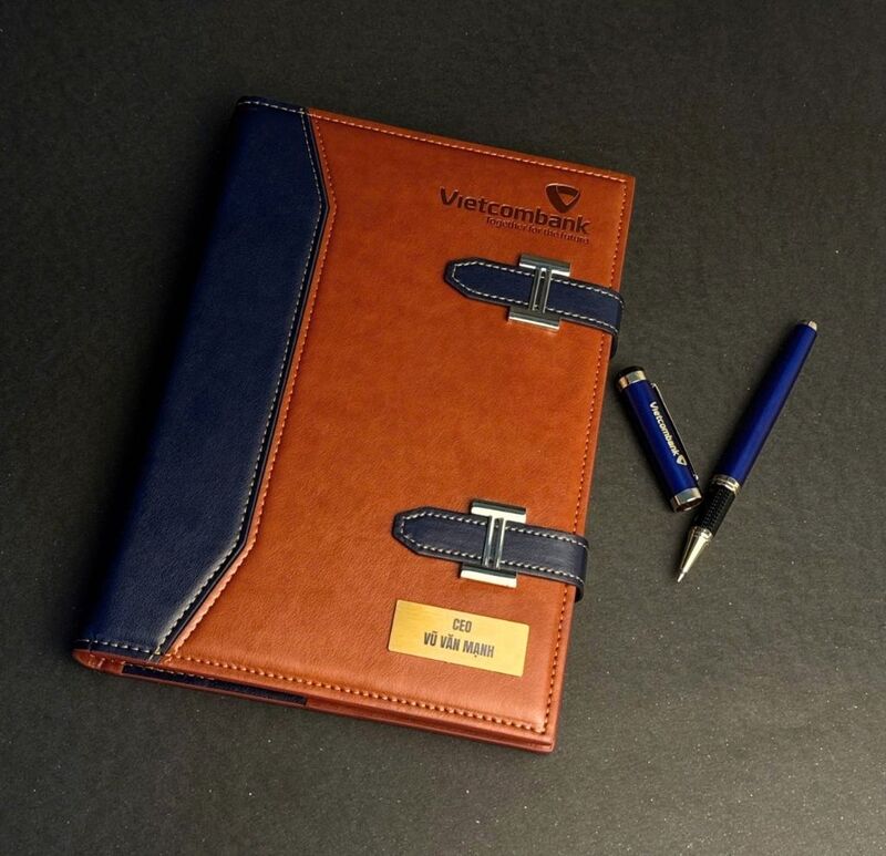 Premium leather business notebook