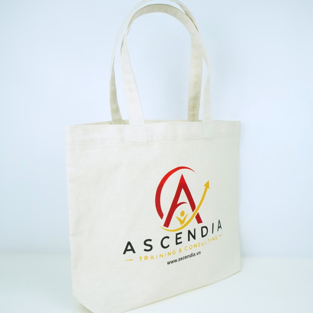 Canvas tote bag with logo printing
