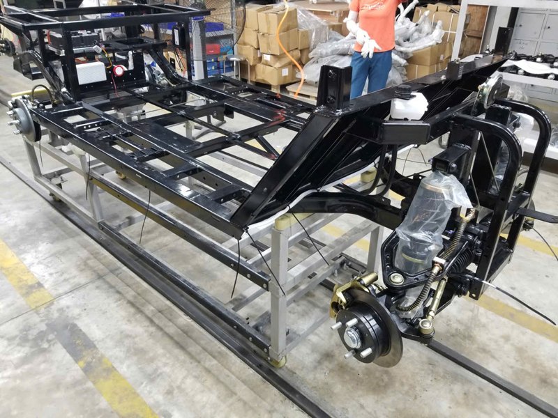 Golf cart frame fabrication