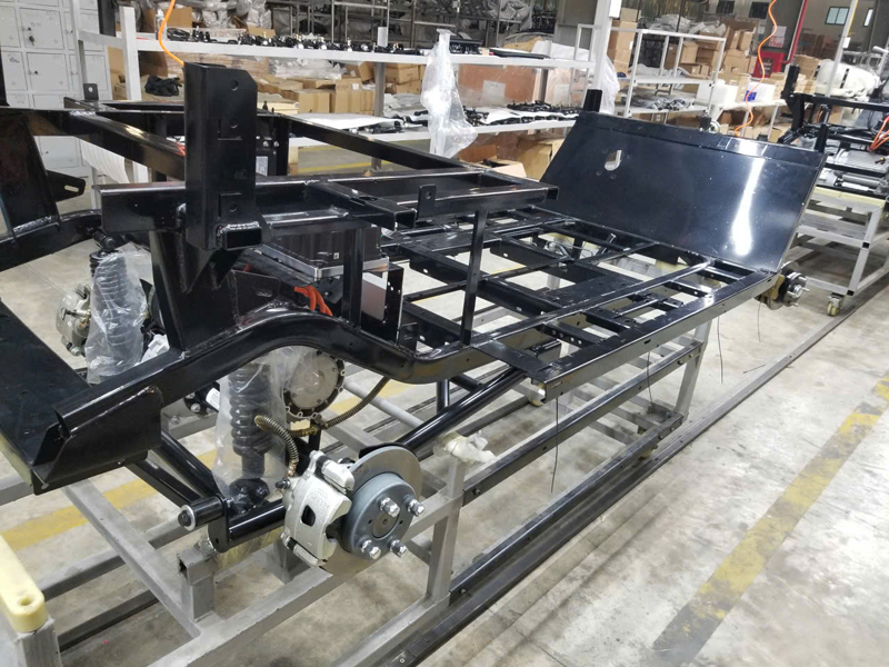 Golf cart frame fabrication