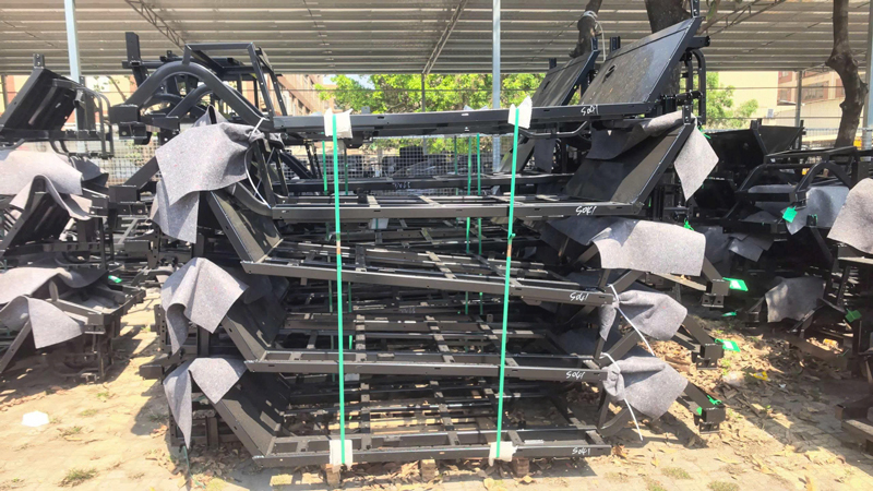 Golf cart frame fabrication