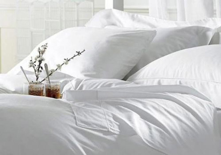 Plain White T200 Hotel Fabric