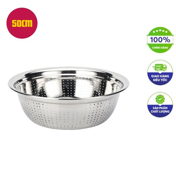Stainless steel colanders with handles