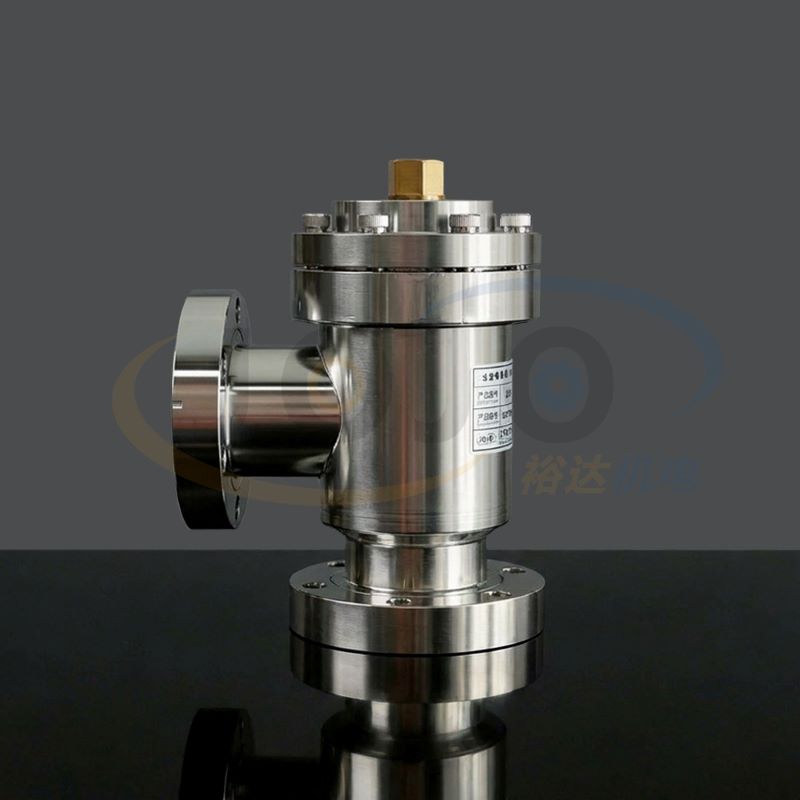 High vacuum all metal angle valve