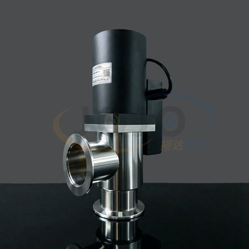 High vacuum electromagnetic angle valve