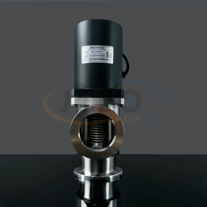 High vacuum electromagnetic angle valve