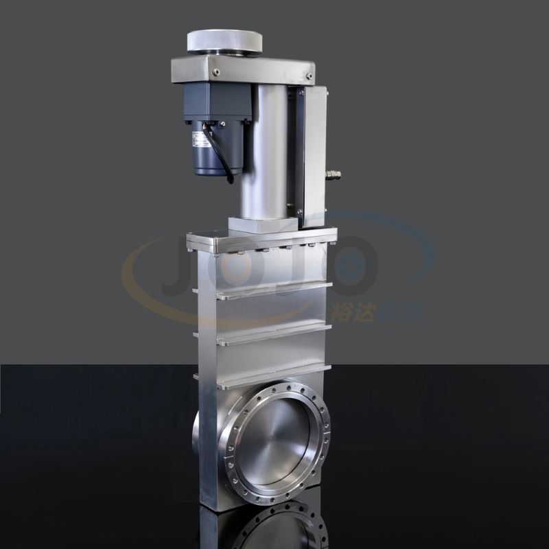 Ultra high vacuum gate valve-motor driven
