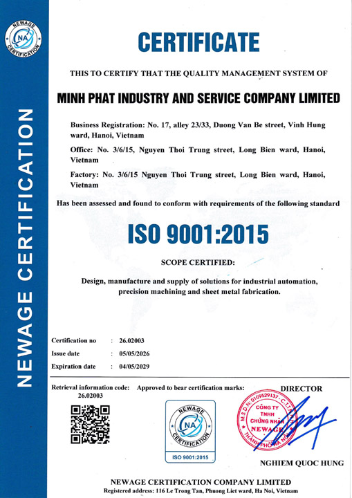 ISO 9001:2015 Certification