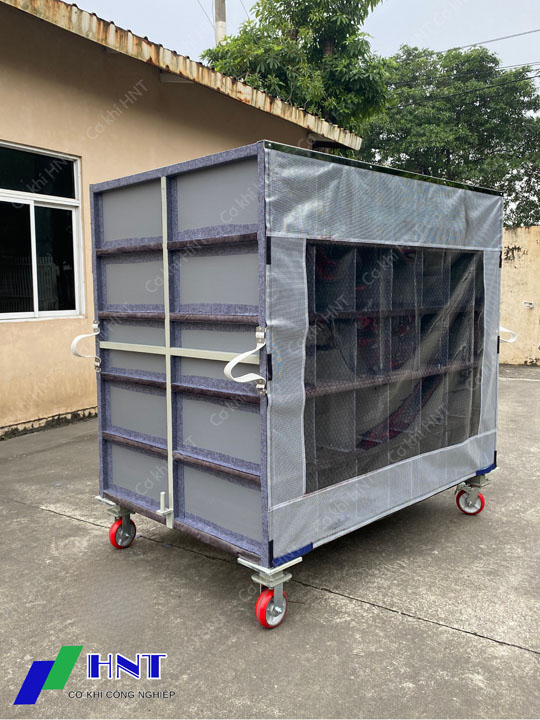 Felt-lined trolley
