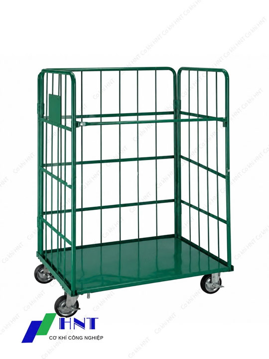 Foldable roll cage trolley