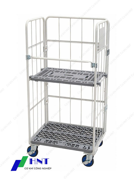 Foldable roll cage trolley