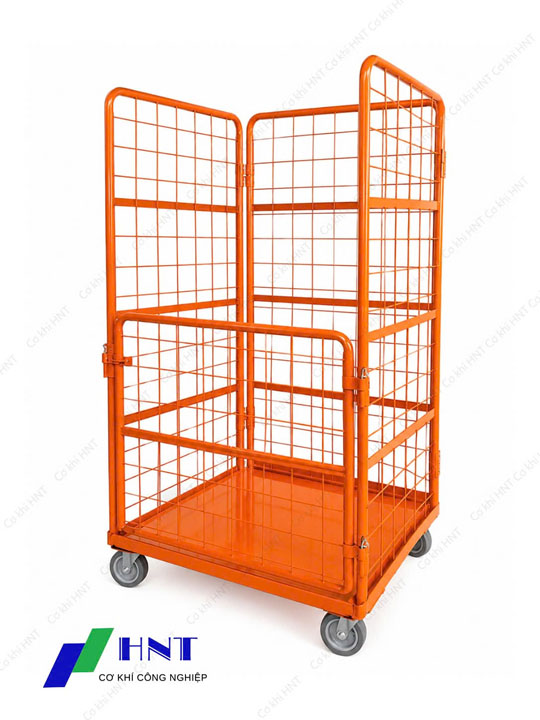 Foldable roll cage trolley