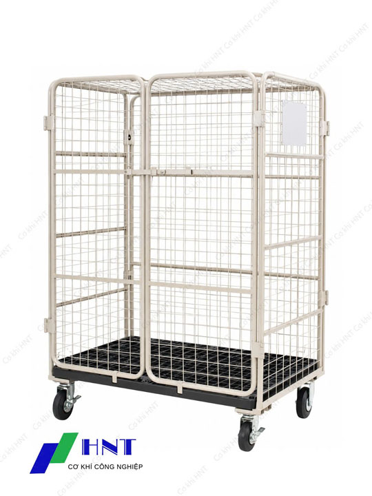 Foldable roll cage trolley