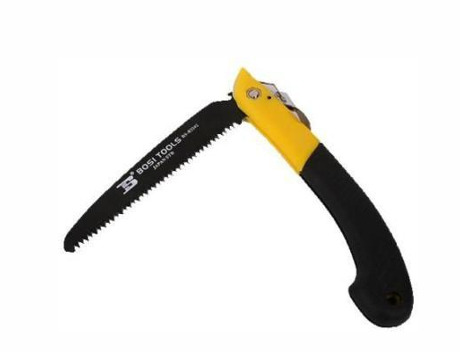 Portable folding pruning saw for gardening