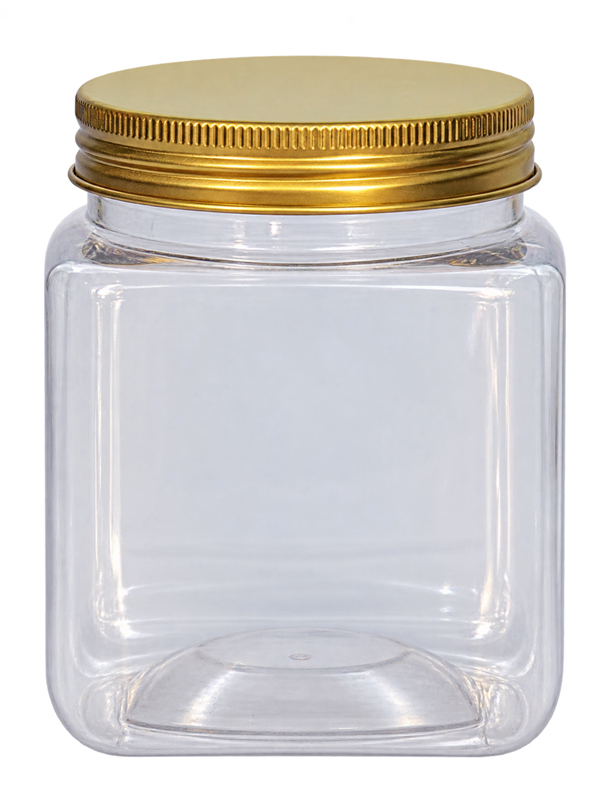 Square PET jars - 300ml - H100mm