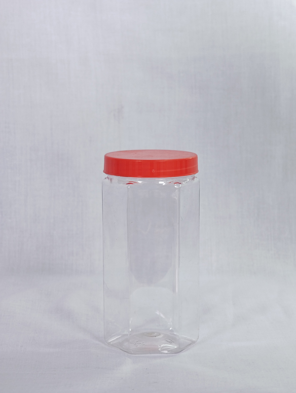 Shaped PET jars 600mml
