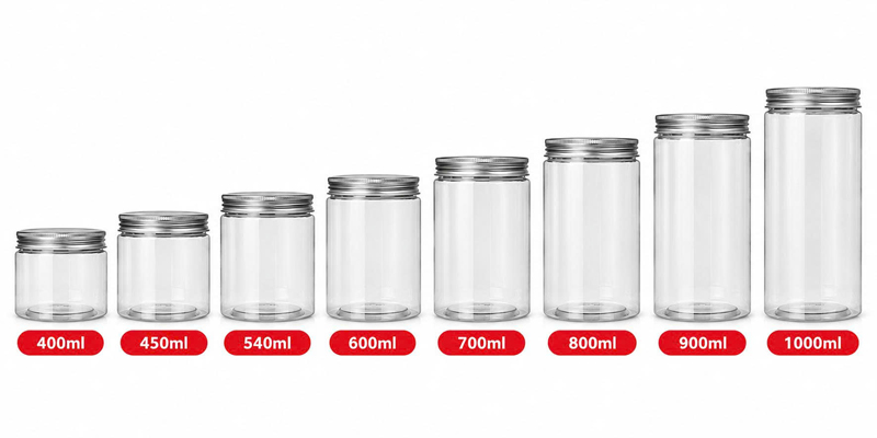 Round PET jars P86