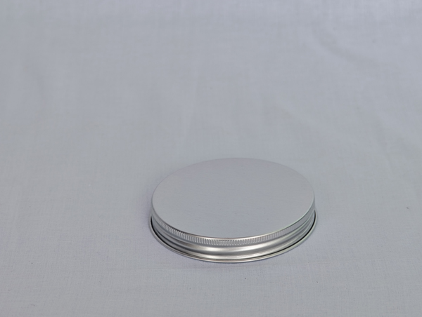 Silver aluminum screw cap