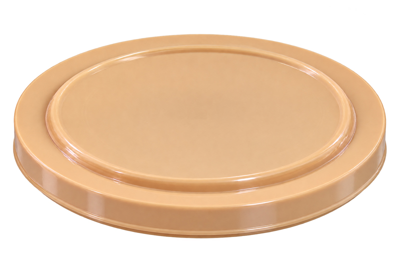 Yellow push plastic cap