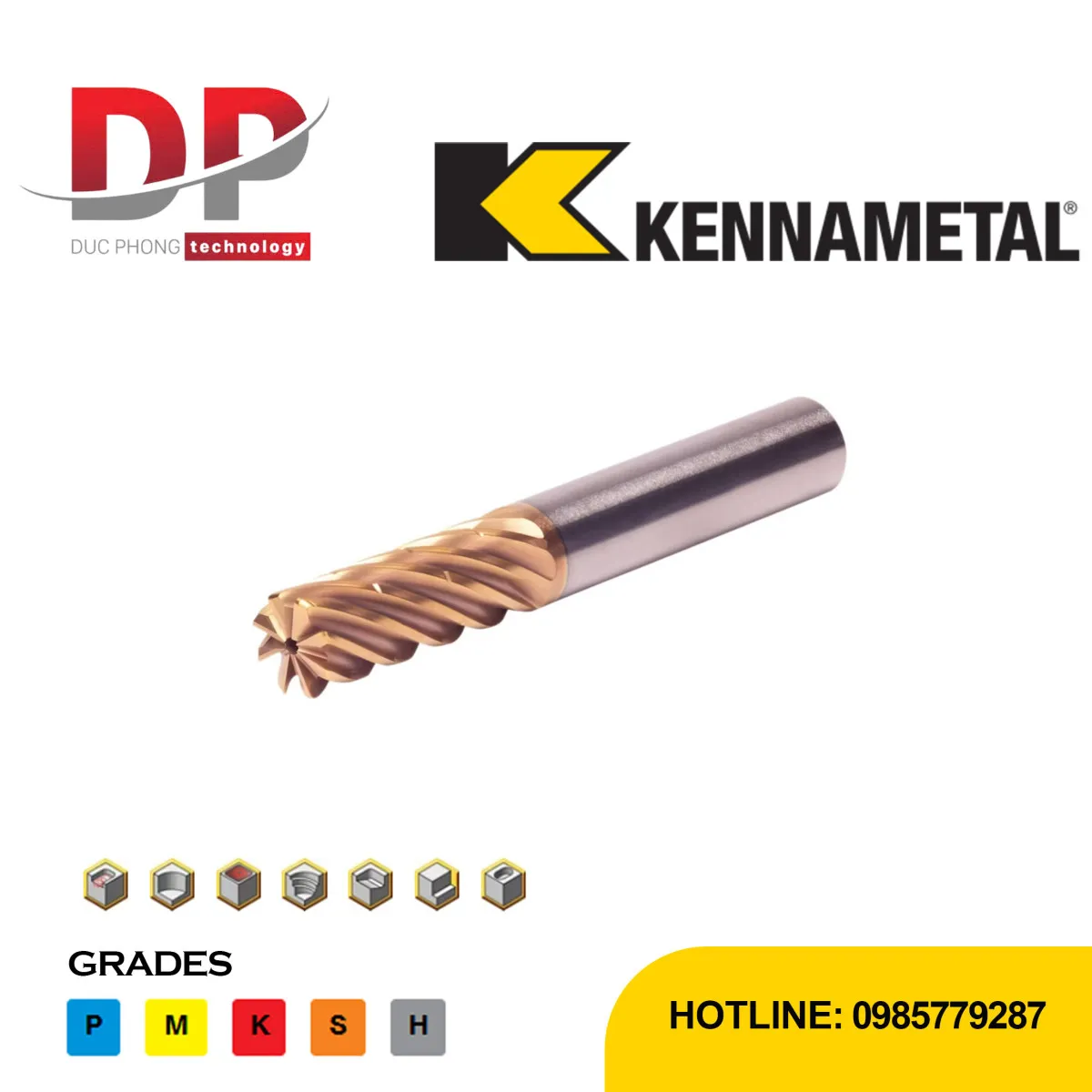 Kennametal HARVI IV Corner Radius End Mill