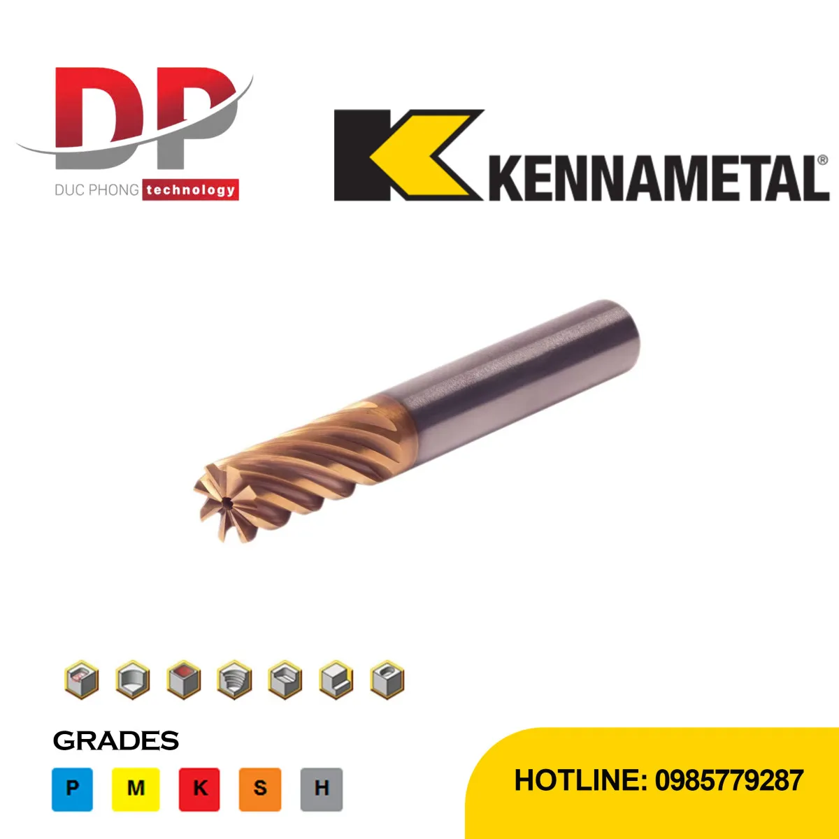 Kennametal HARVI IV Square End Carbide End Mill