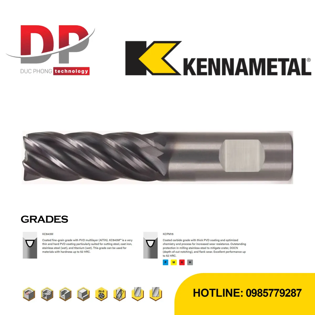 Kennametal HARVI Carbide End Mill