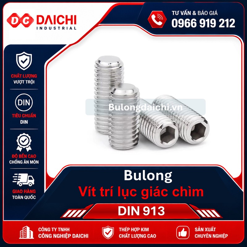 DIN 914 Hex socket cone point set screw