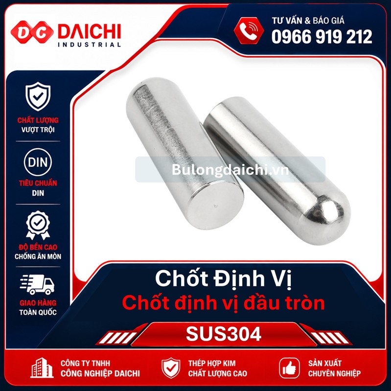304 Stainless Steel Round-Head Locating Pin