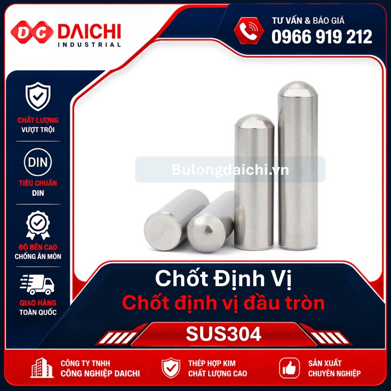 304 Stainless Steel Round-Head Locating Pin