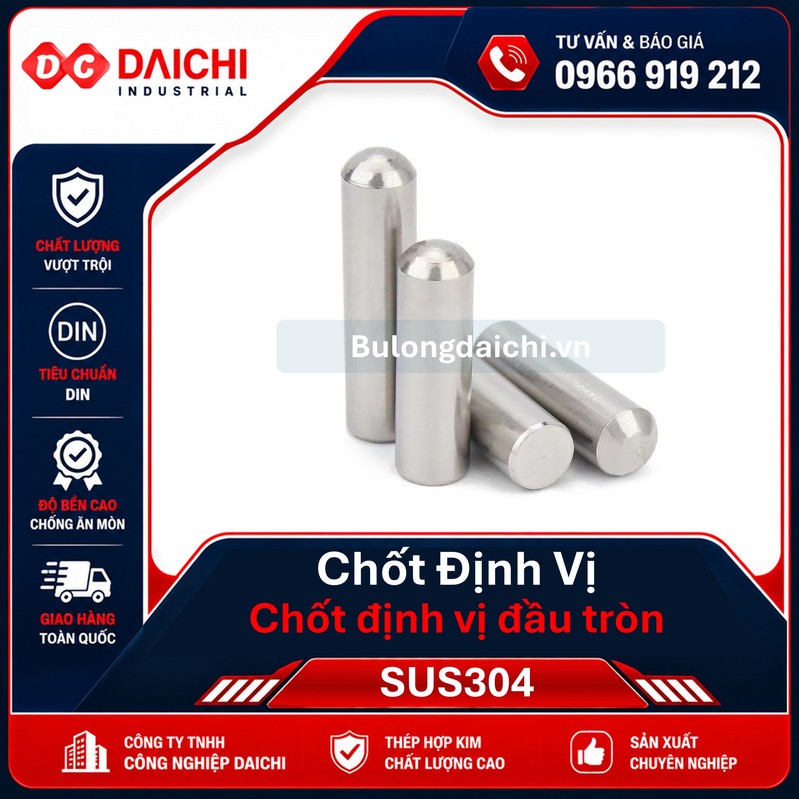 304 Stainless Steel Round-Head Locating Pin