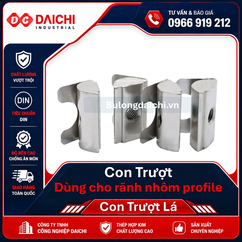 T-slot sliding nuts for aluminum profiles (sizes 20, 30, 40, 45, 50, 60)