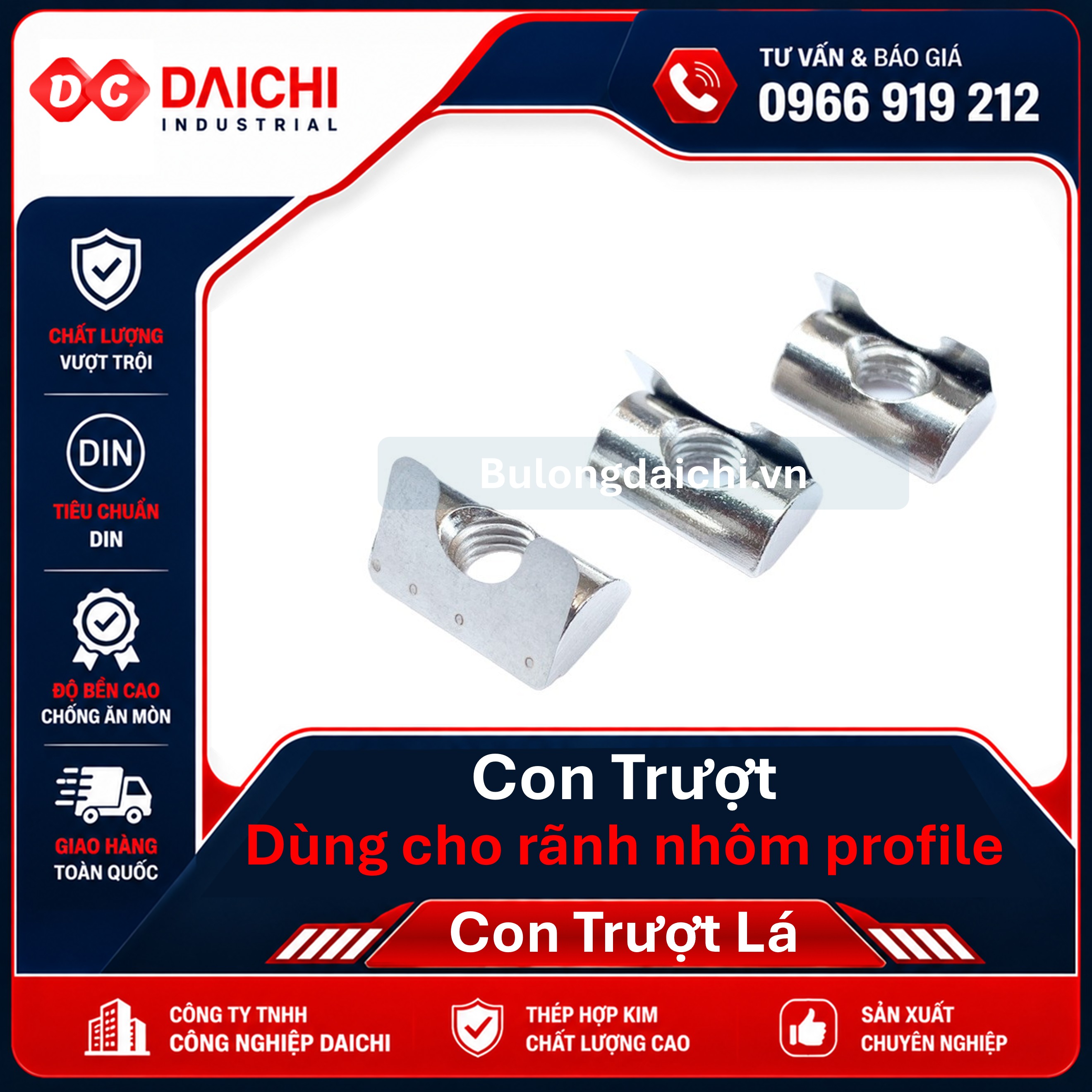 T-slot sliding nuts for aluminum profiles (sizes 20, 30, 40, 45, 50, 60)