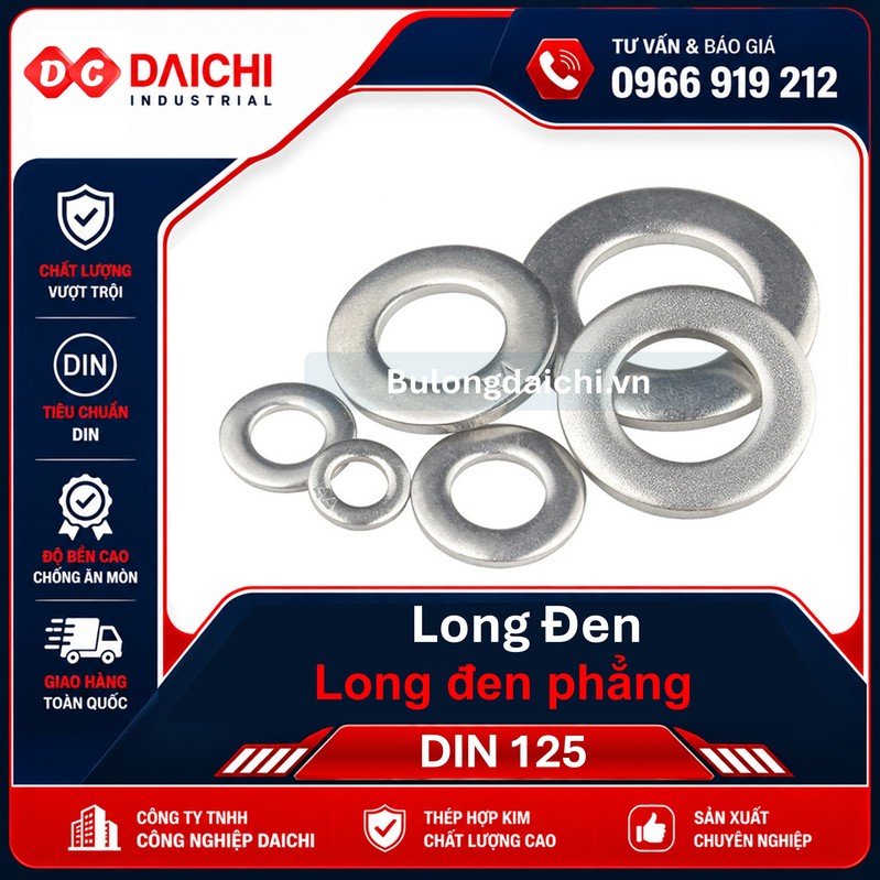 Stainless steel flat washer DIN 125A