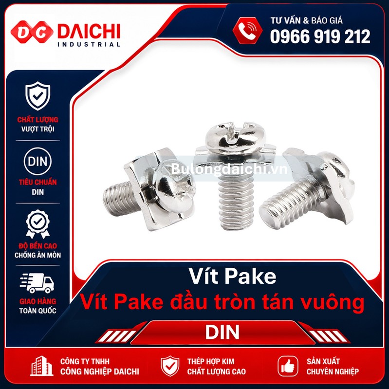 Pan-head machine screw with square washer