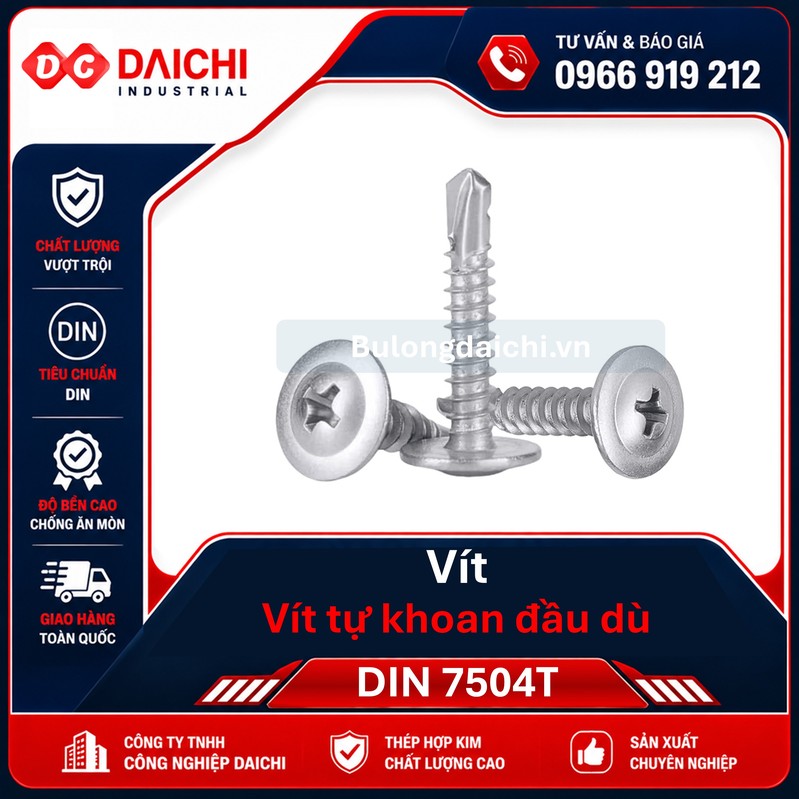 Stainless steel and galvanized steel pan-head self-drilling screws