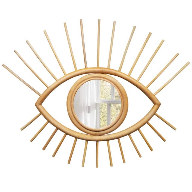 Decorative wall mirror designed in the shape of an eye