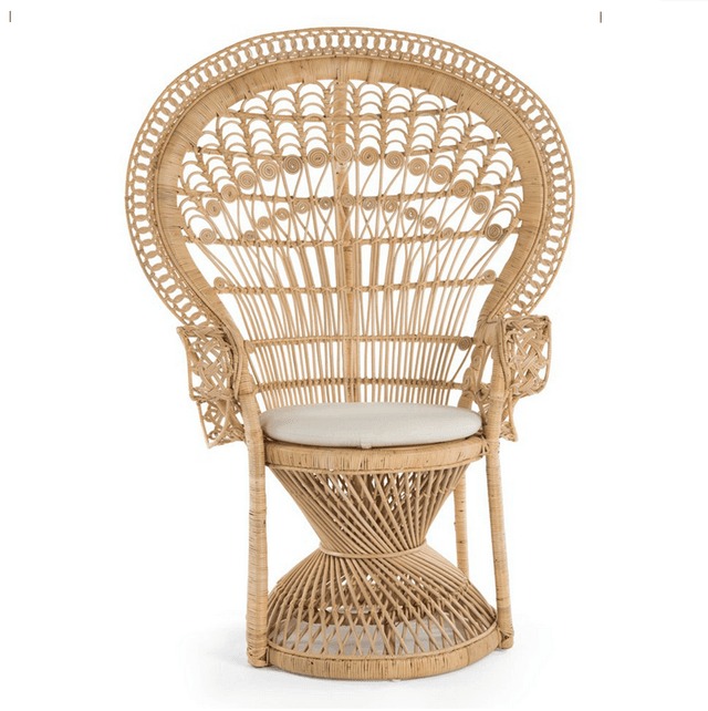 Peacock Rattan Chair, Emmanuelle chair