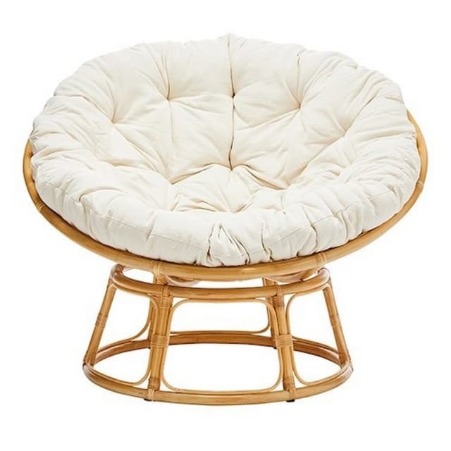 Rattan papasan chair with cushion